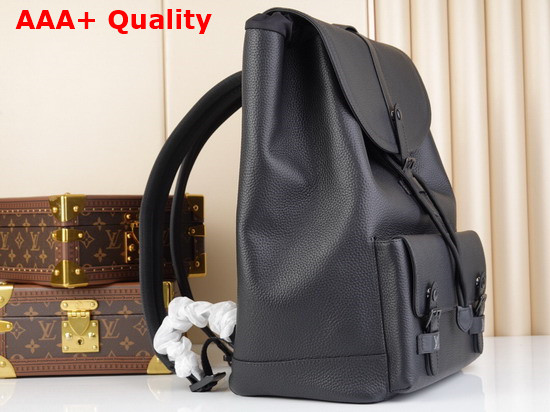 Louis Vuitton Christopher Slim Backpack in Black Taurillon Leather M58644 Replica