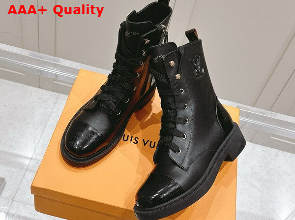 Louis Vuitton Citizen Flat Ranger Boot in Black Calf Leather 1ACKF5 Replica