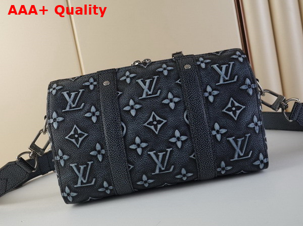 Louis Vuitton City Keepall Bag Charcoal Cowhide Leather M21448 Replica