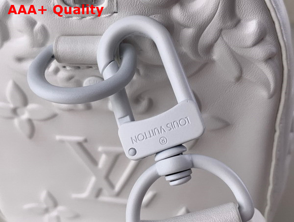 Louis Vuitton City Keepall Bag Features Subtle Debossing Optic White Calf Leather Replica