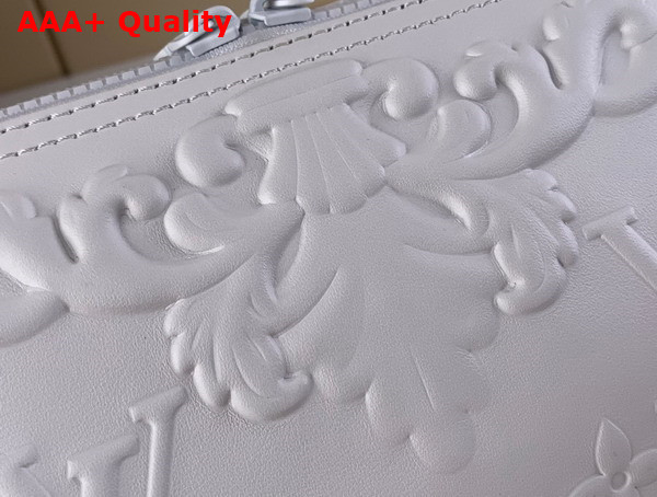 Louis Vuitton City Keepall Bag Features Subtle Debossing Optic White Calf Leather Replica