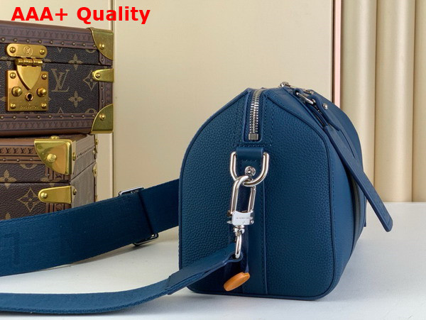 Louis Vuitton City Keepall Bag in Atlantic Blue Cowhide Leather Replica