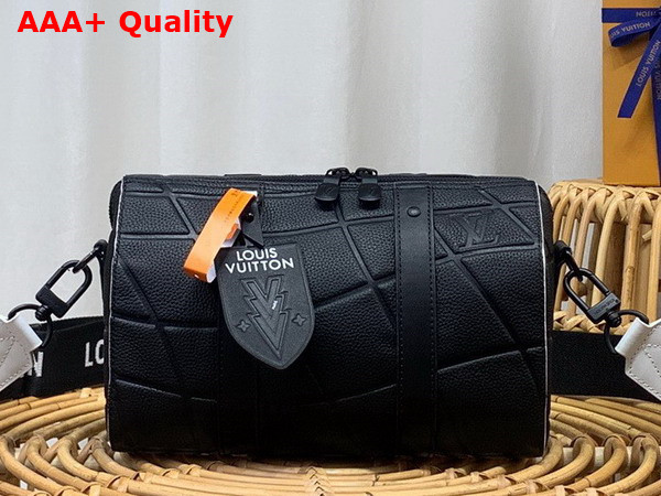 Louis Vuitton City Keepall Bag in Black Taurillon Calf Leather Part of the 2022 FIFA World Cup Capsule Collection M21543 Replica