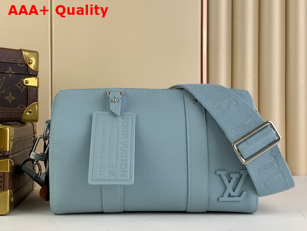 Louis Vuitton City Keepall Bag in Cloud Blue Cowhide Leather M23725 Replica