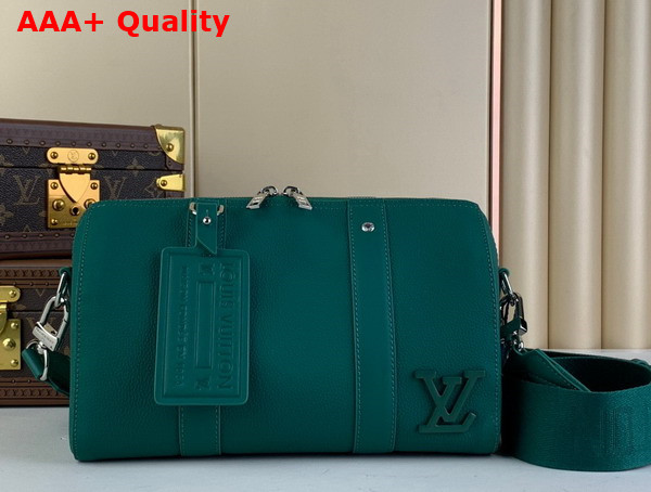 Louis Vuitton City Keepall Bag in Green Aerogram Cowhide Leather Replica