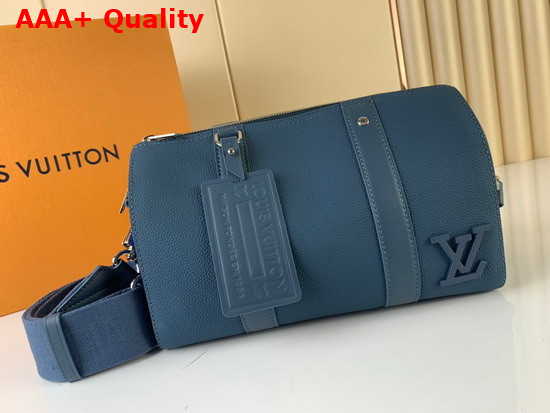 Louis Vuitton City Keepall Blue Aerogram Cowhide Leather Replica