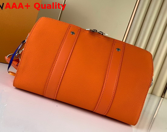 Louis Vuitton City Keepall Orange Aerogram Cowhide Leather Replica