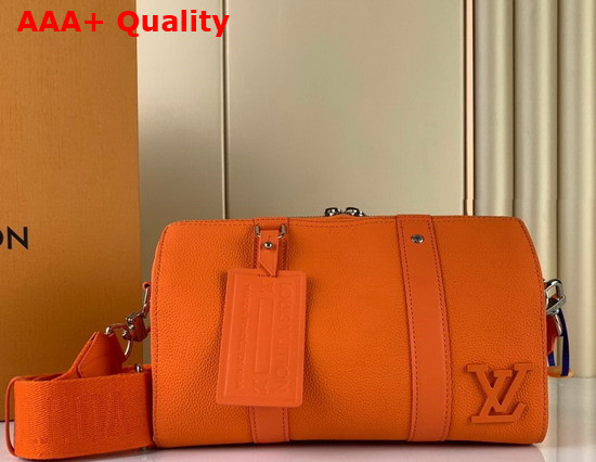 Louis Vuitton City Keepall Orange Aerogram Cowhide Leather Replica