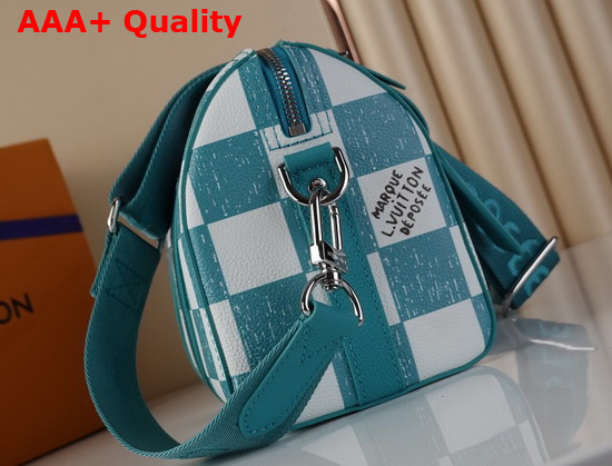 Louis Vuitton City Keepall Teal and White Damier Pattern N50076 Replica