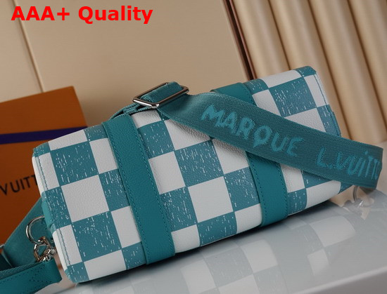 Louis Vuitton City Keepall Teal and White Damier Pattern N50076 Replica