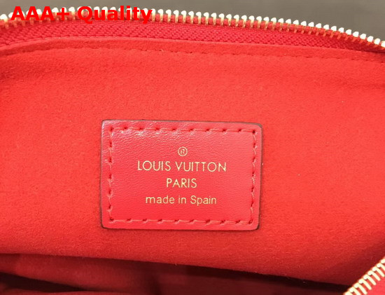 Louis Vuitton City Pouch Monogram Denim Canvas and Red Calf Leather Trim M68761 Replica