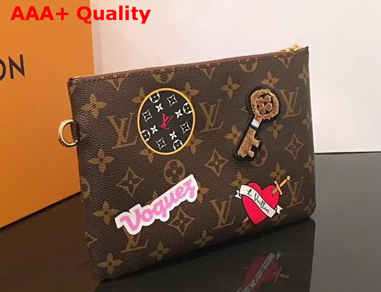 Louis Vuitton City Pouch with Printed and Embroidered Patches M63447 Replica