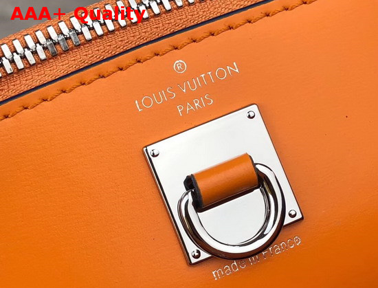 Louis Vuitton City Steamer PM Amaretto Orange and Iris Blue Grained Calfskin M55348 Replica