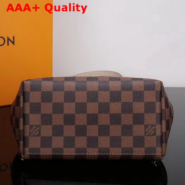 Louis Vuitton Clapton Backpack Damier Ebene Canvas and Small Grained Cowhide Leather Cream N42259 Replica