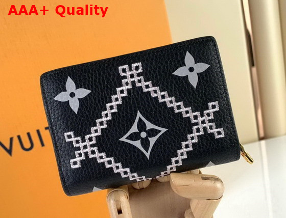 Louis Vuitton Clea Wallet Black Monogram Empreinte Embroidered M81139 Replica