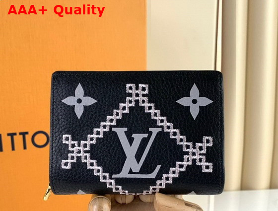 Louis Vuitton Clea Wallet Black Monogram Empreinte Embroidered M81139 Replica