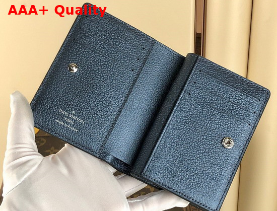 Louis Vuitton Clea Wallet Navy Blue Monogram Empreinte Leather M80943 Replica