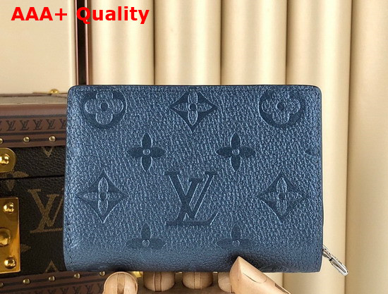 Louis Vuitton Clea Wallet Navy Blue Monogram Empreinte Leather M80943 Replica