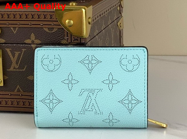 Louis Vuitton Clea Wallet in Mineral Blue Mahina Perforated Calfskin Leather Replica