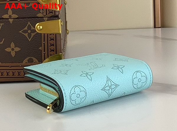 Louis Vuitton Clea Wallet in Mineral Blue Mahina Perforated Calfskin Leather Replica