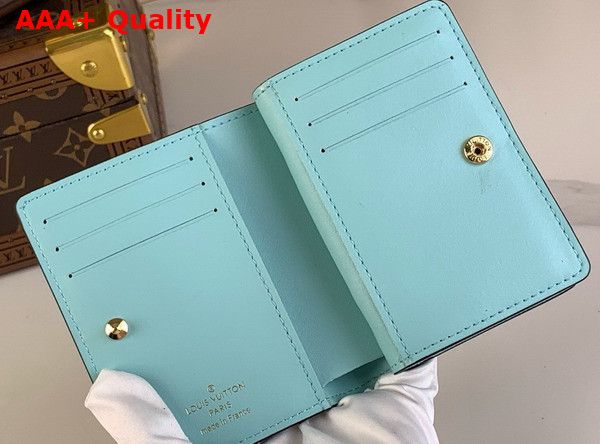 Louis Vuitton Clea Wallet in Mineral Blue Mahina Perforated Calfskin Leather Replica