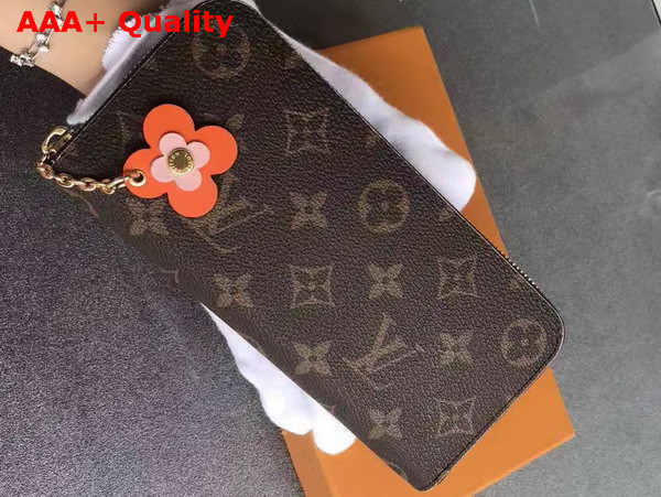 Louis Vuitton Clemence Wallet Monogram Canvas Orange Interior M64201 Replica