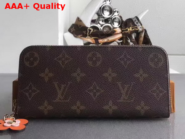 Louis Vuitton Clemence Wallet Monogram Canvas Orange Interior M64201 Replica