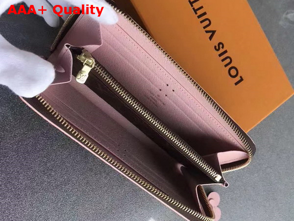 Louis Vuitton Clemence Wallet Monogram Canvas Pink Interior M64201 Replica