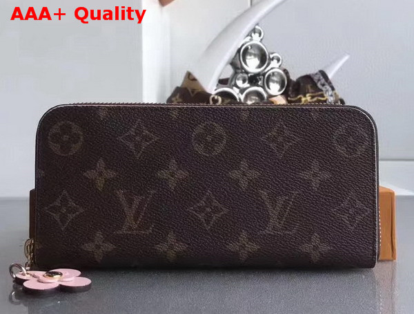 Louis Vuitton Clemence Wallet Monogram Canvas Pink Interior M64201 Replica