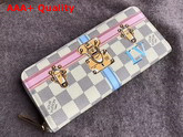 Louis Vuitton Clemence Wallet Printed Damier Azur Coated Canvas N60109 Replica