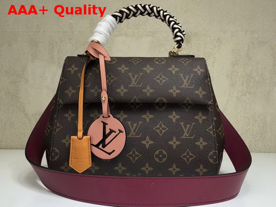 Louis Vuitton Cluny BB Monogram Braided Leather Handle M43982 Replica