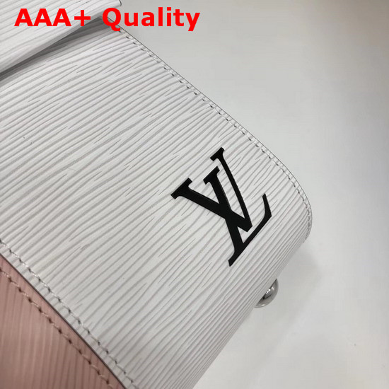 Louis Vuitton Cluny BB in White Epi Leather with Red and White Stripe Replica