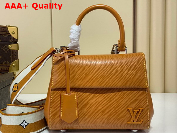 Louis Vuitton Cluny Mini Handbag in Gold Miel Epi Grained Cowhide Leather M58931 Replica