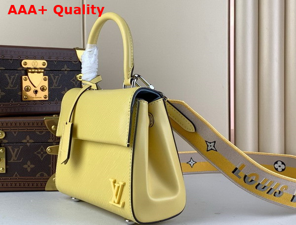 Louis Vuitton Cluny Mini Handbag in Jaune Plume Yellow Epi Grained Cowhide Leather M22616 Replica