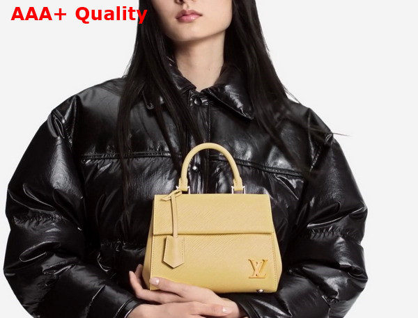 Louis Vuitton Cluny Mini Handbag in Jaune Plume Yellow Epi Grained Cowhide Leather M22616 Replica