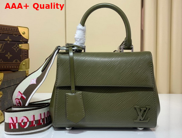 Louis Vuitton Cluny Mini Handbag in Khaki Epi Grained Cowhide Leather Replica