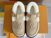 Louis Vuitton Colorado Comfort Mary Jane Beige Suede Calf Leather 1ADC1L Replica