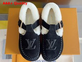 Louis Vuitton Colorado Comfort Mary Jane Black Suede Calf Leather 1ADC15 Replica