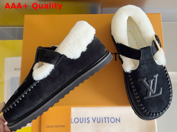 Louis Vuitton Colorado Comfort Mary Jane Black Suede Calf Leather 1ADC15 Replica