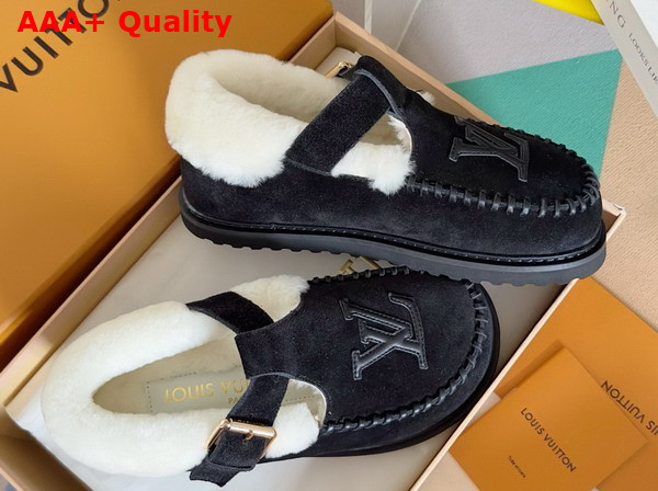 Louis Vuitton Colorado Comfort Mary Jane Black Suede Calf Leather 1ADC15 Replica