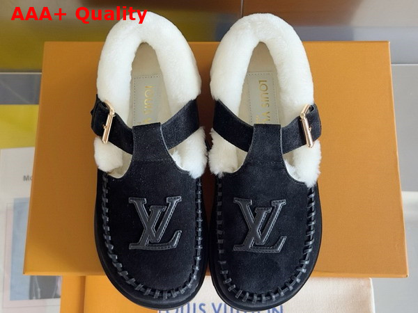 Louis Vuitton Colorado Comfort Mary Jane Black Suede Calf Leather 1ADC15 Replica