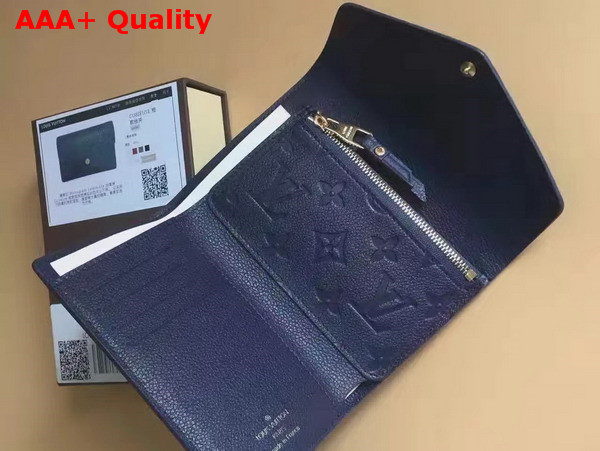 Louis Vuitton Compact Curieuse Wallet Blue Monogram Empreinte Leather Replica