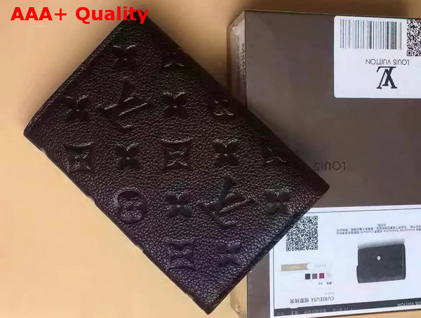 Louis Vuitton Compact Curieuse Wallet Noir Monogram Empreinte Leather M60568 Replica