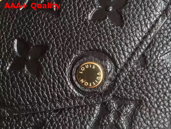 Louis Vuitton Compact Curieuse Wallet Noir Monogram Empreinte Leather M60568 Replica