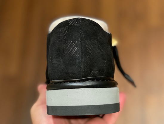 Louis Vuitton Cosy Sneaker in Black Damier Suede Calf Leather and Shearling Lining Replica