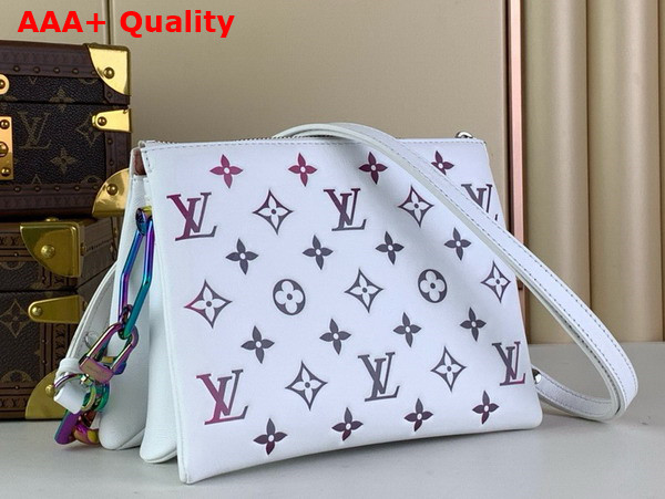 Louis Vuitton Coussin BB Handbag in Grey Lambskin Gold Color Hardware with Shaded Iridescent Colors M23617 Replica