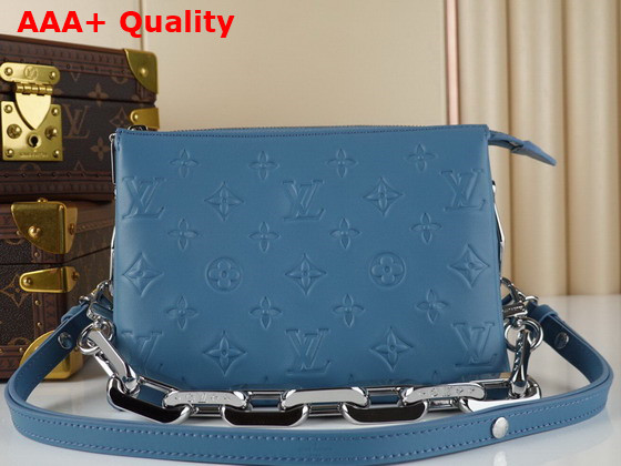 Louis Vuitton Coussin BB Handbag in Sky Blue Monogram Embossed Puffy Lambskin Replica