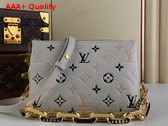 Louis Vuitton Coussin BB Tricolor Bag Beige Lambskin M22954 Replica