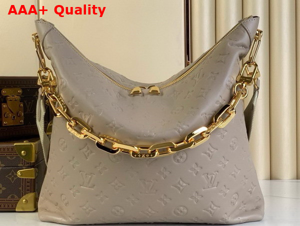 Louis Vuitton Coussin Hobo MM Galet Calf Leather M12071 Replica