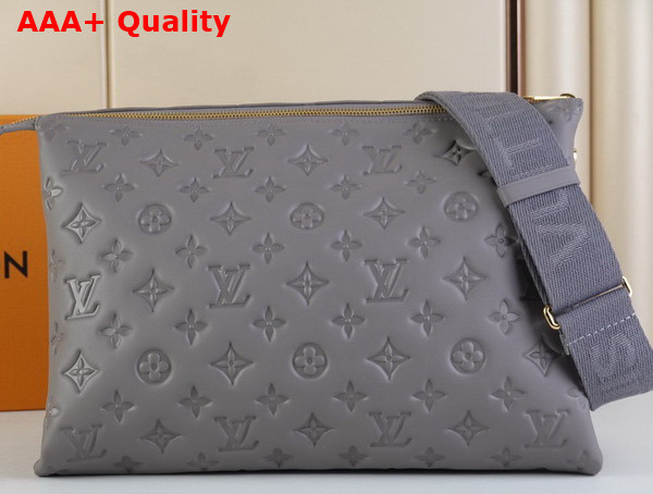 Louis Vuitton Coussin MM Handbag in Grey Monogram Embossed Puffy Lambskin M20771 Replica